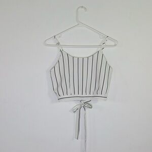 Women's White Tie Back Tank Top